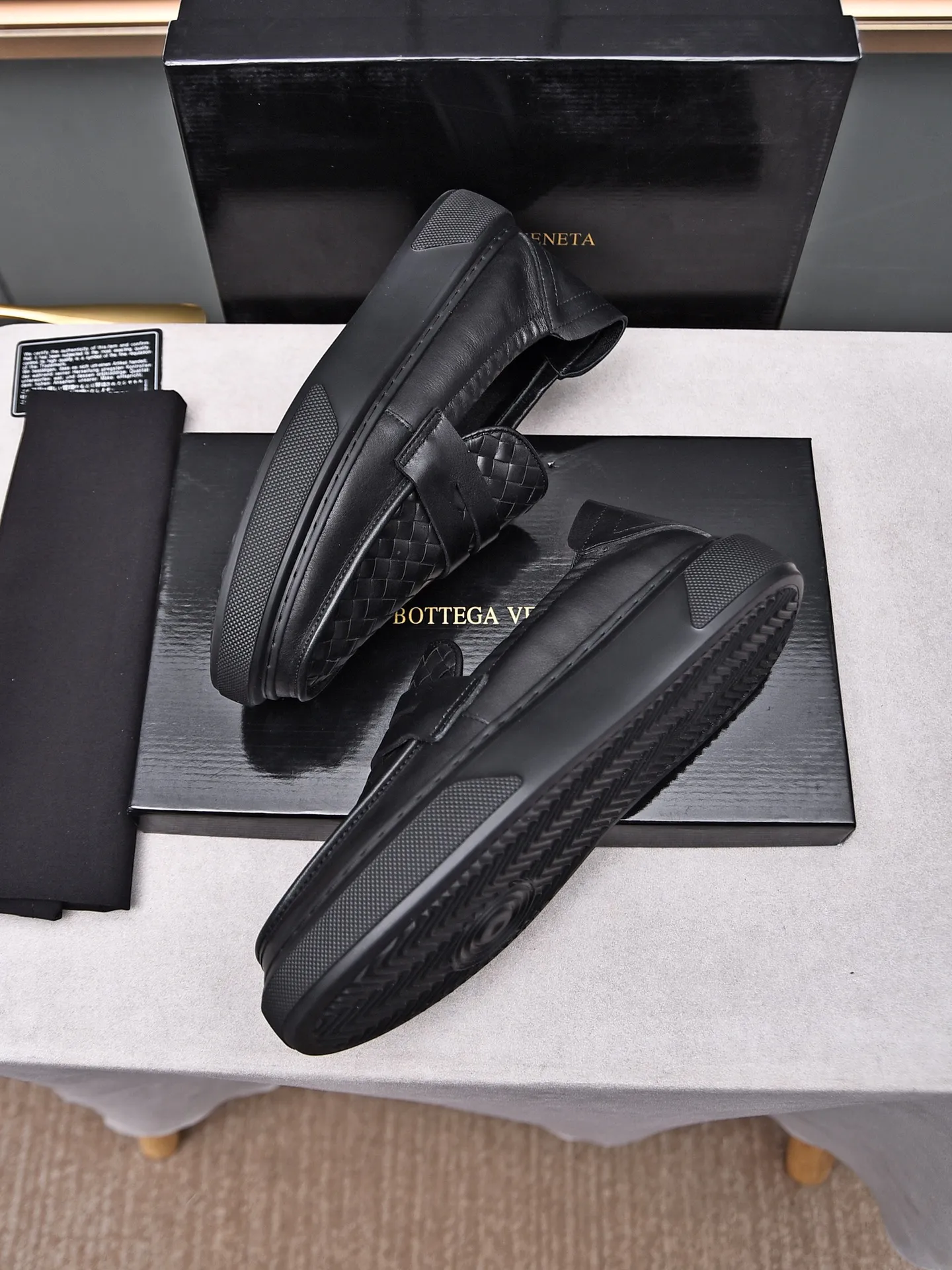 Men's Men's Shoes💰520 [One-step-up] BOTTEG* VENET* - high-end boutique Size: 38-44 (45 customized) BV new product, first-layer cowhide artificially woven classic style and contemporary fashion temperament harmoniously blend, rubber sole is light and flexible, water-dyed cowhide lining! [Taobao, Tmall, and live streaming are the first choices]